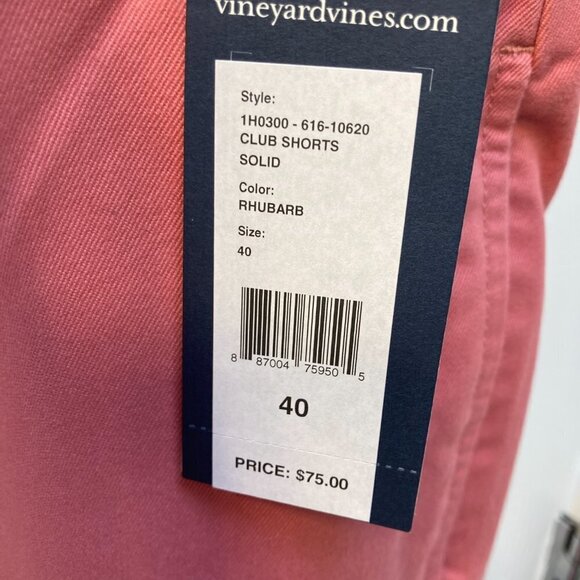 Vineyard Vines Rhubarb Classic Fit Club Shorts Size 40 NWT - Picture 3 of 7